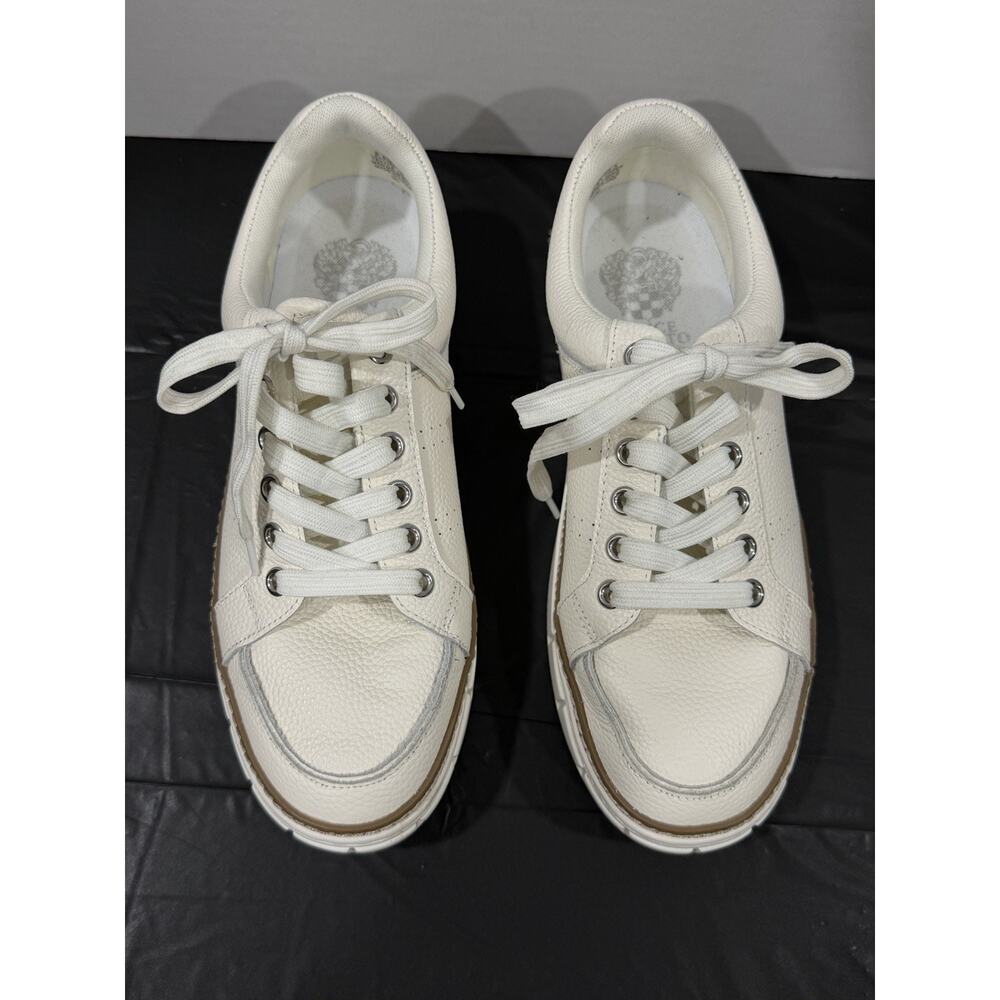 Vince Camuto Women’s Leather Size 8.5M Leather Lace Up Casual Platform Sneakers